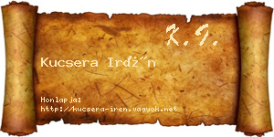 Kucsera Irén névjegykártya